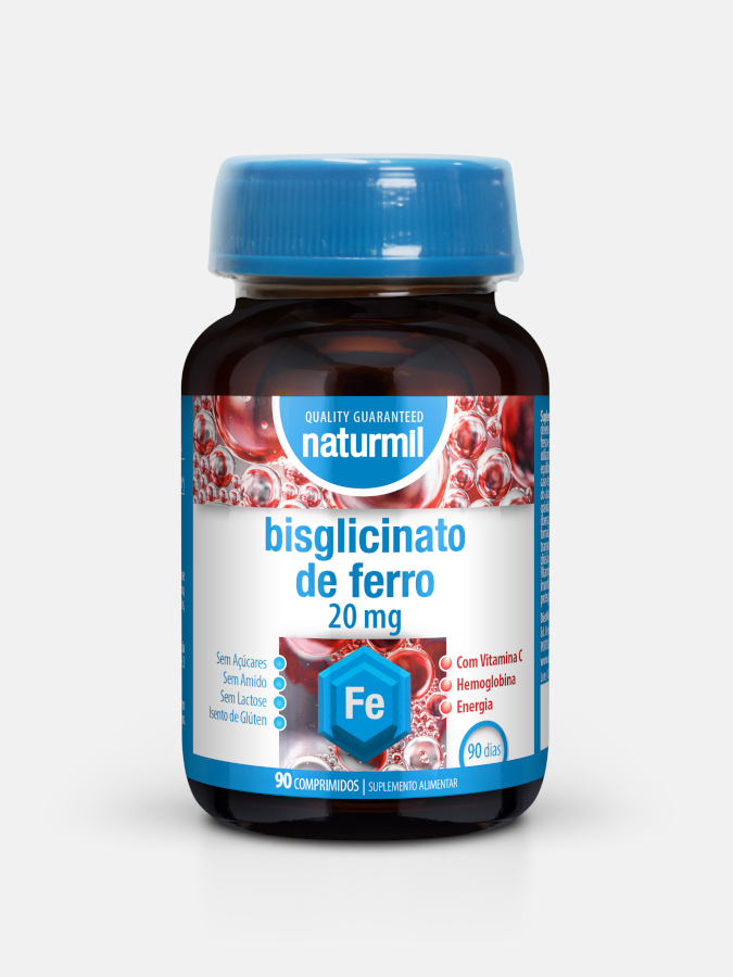 BISGLICINATO DE HIERRO 20MG NATURMIL - Centro Dietético Escaleritas